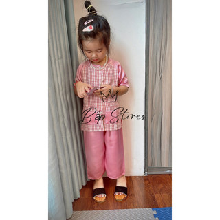 (8-42kg)bộ bà ba lụa bé trai bé gái KHÔNG kèm khăn