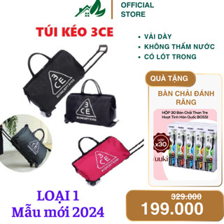  Vali Vali gấp gọn túi du lịch gấp gọn Túi xách có bánh xe thước lớn 3CE phong cách Hàn Quốc 