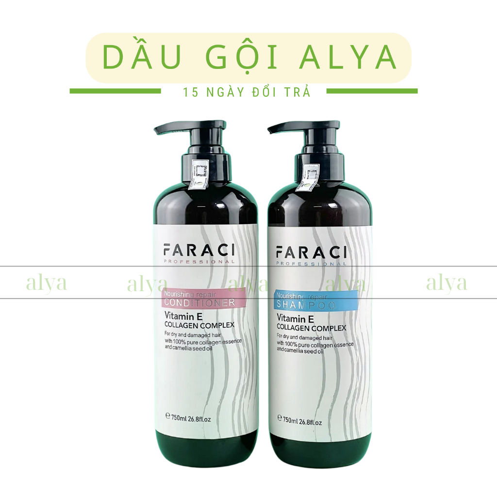  Dầu gội xả FARACI VITAMIN E 750ml. Phục hồi tóc Chống Rụng Kích Thíc Mọc Tóc. Siêu Mềm Mượt 