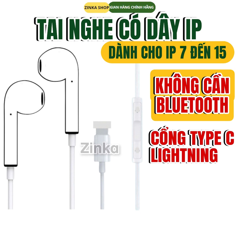 Tai Nghe có dây Chân Type C Cho dành cho 15, i.p.a.d pro Hàng Chip Xịn BH 1 năm ZINKA SHOP CAM KẾT HÀNG CHUẨN