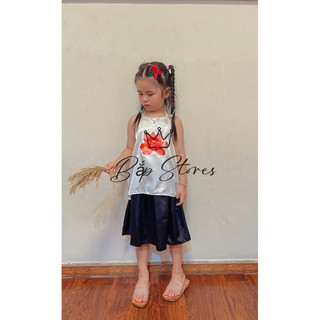 (6-28kg)set yếm đào cho bé gái kèm mấn
