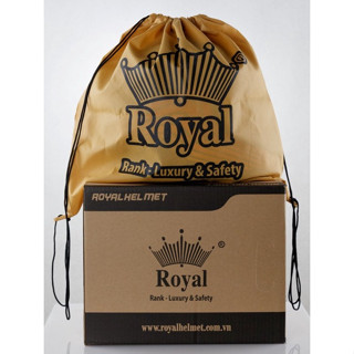 Túi vải không dệt Royal đựng mũ bảo hiểm 3/4 và mũ fullface dây rút đeo balo