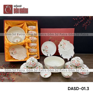 hộp xi đỏ đựng bộ bát đĩa