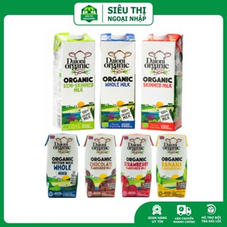 Thùng 24 hộp sữa tươi hữu cơ Daioni organic 200ml và 1 lít đủ vị Dâu/ Chuối/ Socola/ Nguyên kem/ Tách béo