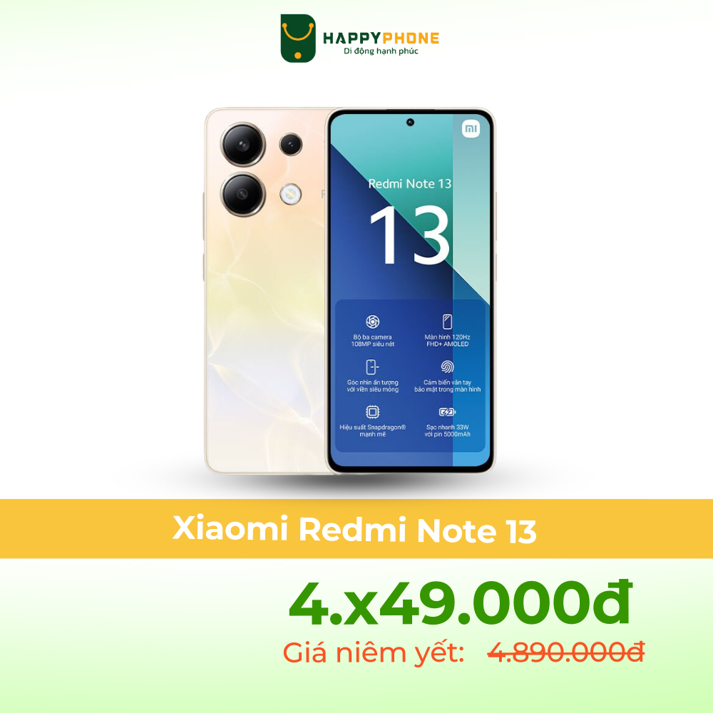 Điện thoại Xiaomi Redmi Note 13 - Hàng Chính Hãng, Mới 100%, Bảo hành 18 tháng | BigBuy360 - bigbuy360.vn