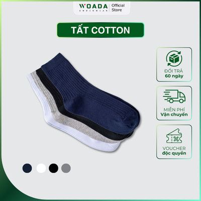 [COMBO 5] Vớ Nam Công Sở Chất Liệu Cotton Thoáng Mát Thương Hiệu WOADA LK603