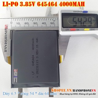  Pin Li-Po 3.85V 4000mAh 645464  Li-Polymer  cho Laptop Điện Thoại Loa Bluetooth Hỗ trợ sạc nhanh 