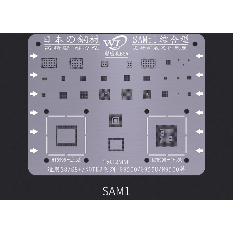 Vỉ làm chân SAM 1 Full IC Samsung S8/S8+/NOTE 8