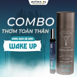  Combo Wake Up Sạch Thơm INTIMAN. Lưu Hương nước hoa Nam Tính Bừng tỉnh Sảng Khoái 