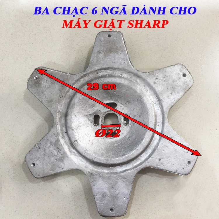Chảng ba dành cho máy giặt Sharp, ba chạc 6 ngã