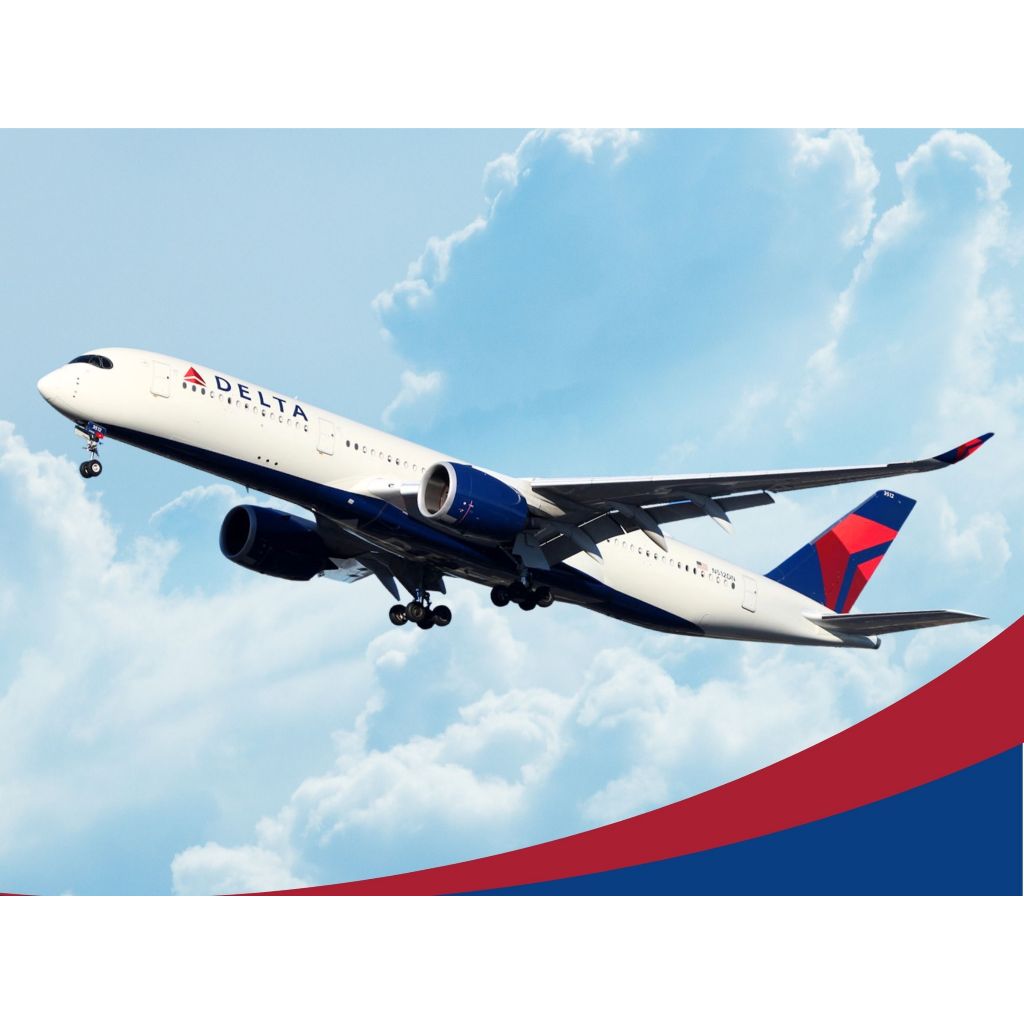 Mô Hình Giấy Máy Bay Thương Mại AIRBUS A350-900 Delta Air Lines
