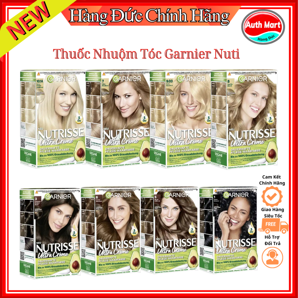 Thuốc nhuộm tóc garnier nutrisse creme Đức
