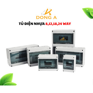 Tủ điện nhựa lắp nổi chống nước Way 5,8,12,15,18,24, Vỏ tủ điện, Hộp tủ điện chổng nước chống va đập