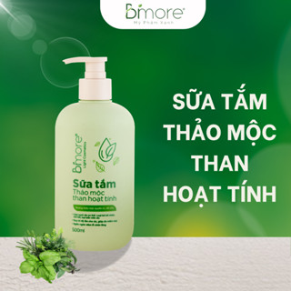 Sữa tắm thảo mộc than hoạt tính Bimore sạch sâu giúp da tươi trẻ, mịn màng mà vẫn dịu nhẹ cho da 500ml