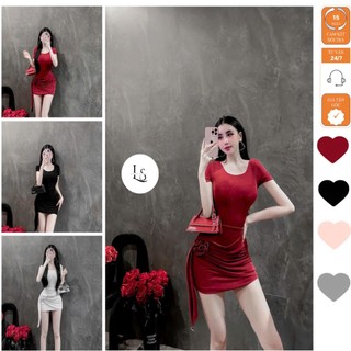 HOT TREND_Đầm body đính hoa hồng bên eo cực xinh xắn và sang trọng. Tự tin khoe dáng rạng ngời ở mọi địa điểm