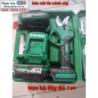 [CHÍNH HÃNG] Máy Cắt Cành Pin WORKFIX 21V, Không chổi than, Máy Siêu Khỏe Công Suất 1800W - Bảo Hành 12 Tháng