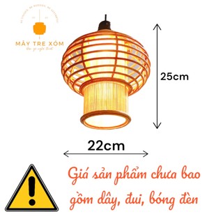 Đèn mây đan mắt vuông - đèn trang trí thả trần