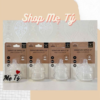 Núm ti thay thế bình sữa Ubmom siêu mềm Hàn quốc 3 size cho bé từ 0M+ (thay thế được bình Moyuum, green finger)