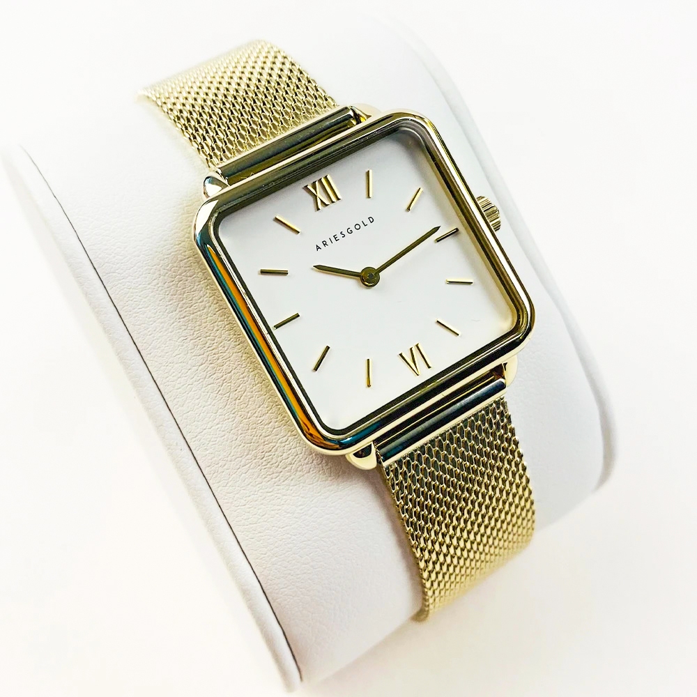 Đồng hồ Nữ Aries Gold AG-L5038 G-W, Size mặt 28.5 mm - Sapphire - Quartz(Pin) - Chịu nước 3 ATM