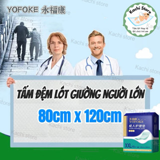 15 tấm đệm lót giường size to 80x120cm (loại dày) cho người già, miếng lót nước tiểu, đệm y khoa thay tã chống thấm