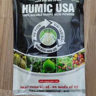  Phân bón hữu cơ kích rễ bật chồi Humic USA 1kg Phân bón hữu cơ Humic usa giúp ra rễ đẻ nhánh bật chồi bung tược 