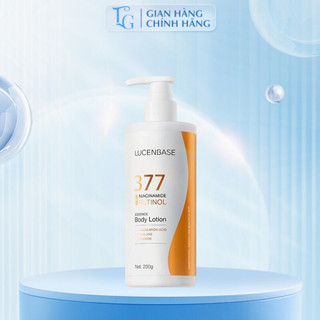 Sữa dưỡng thể 377 Niacinamide Retinol LUCENBASE hỗ trợ khóa ẩm làm sáng da 250ml