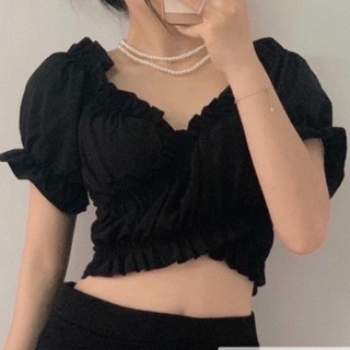 ÁO CROPTOP ĐẮP CHÉO NƠ EO NỮ THIÊN YẾT
