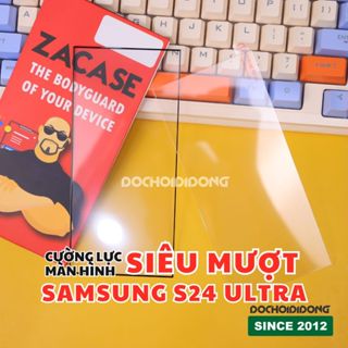 NHẬN VÂN TAY 100% - SIÊU MƯỢT - Miếng Dán Cường Lực Samsung S24 - S24 Plus - S24 S25 Ultra 5G Zacase Chống Vỡ Màn Hình