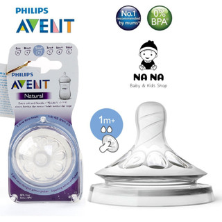 Núm Ti AVENT NATURAL SILICONE 𝟭𝟬𝟬% CHÍNH HÃNG Cổ Rộng Đủ Size Cho Bé Từ 0 Đến 6 Tháng Tuổi. Set 1 Núm Lẻ Nha Các Chế Yêu