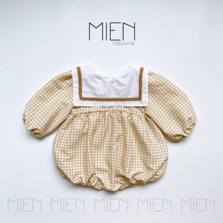 (R43) Bodysuit cổ vuông viền màu MIEN cho bé gái