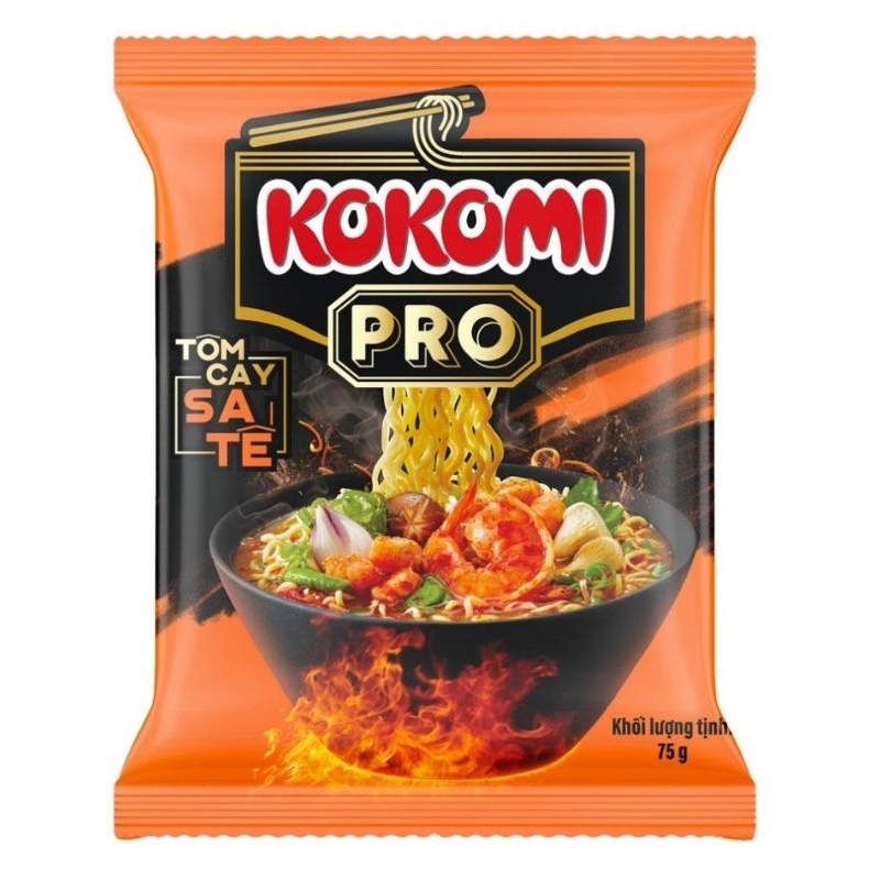 Thùng 30 gói Mì Kokomi Pro tôm cay sate 75g