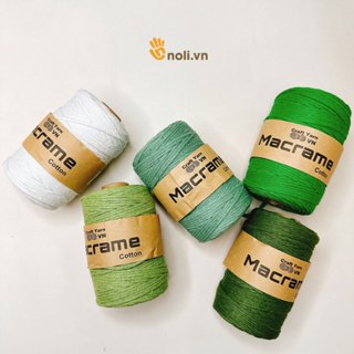 Sợi dây thừng Macrame cotton 3mm Craft Yarn VN chuyên tết dây, thắt túi, móc mũ nón, túi xách... ( Đủ bảng màu )