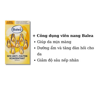 Viên nang dưỡng da Balea, Isana Đức giúp mềm mịn, dưỡng sáng - Date mới Đủ Bill