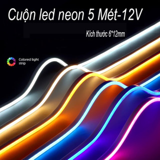 Led cuộn Neon 5M 12V trang trí uốn dẻo tạo hình chữ logo Led neon giá sỉ