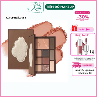 Phấn Mắt Carslan 10 Màu tiện lợi kèm Phấn Má Hồng Bắt Sáng Tạo Khối lâu 12g| XINH XINH COSMETICS