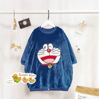 Túi ngủ trẻ em lông xù Doraemon, Áo ngủ cho bé
