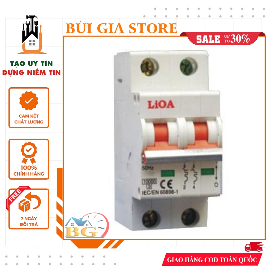 Cầu dao tự động LiOA 2 cực 400V - dòng cắt 10kA (Aptomat LiOA)
