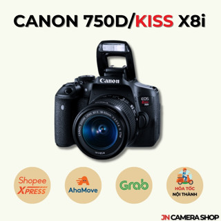 Bộ ạ máy ảnh Canon 750D + Lens Kit - Màn hình xoay lật, Cảm ứng, Wifi.