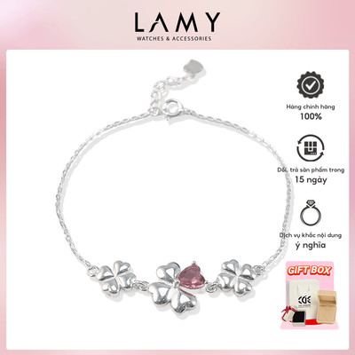 Vòng tay bạc nữ LAMY 4 Leaf Clover Bracelet Silver 2191 - Vòng tay bạc s925 cao cấp