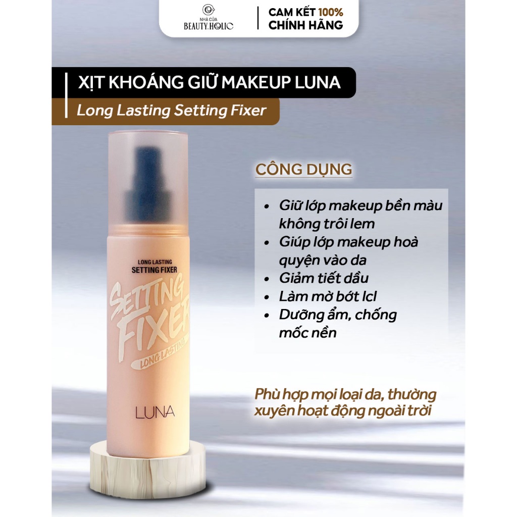 Xịt khóa makeup LUNA LONG LASTING SETTING FIXER