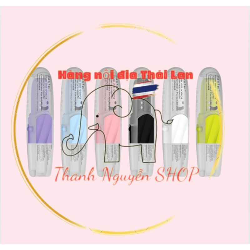 [mẫu trong suốt] Ống hít thông mũi Pastel bản mới TRANSLUCENT hàng thái nội địa, ống hít thái lan