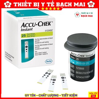 Que thử đường huyết accu chek instant hộp 50,25 que