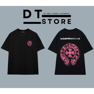  ÁO THUN CHROME HEARTS PINK HORSESHOE SANSKRIT VẢI COTTON CAO CẤP FORM RỘNG UNISEX - DT STORE 