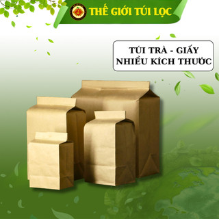 Túi trà Giấy kraft PHUKIENTUILOC, túi có màng nhôm bên trong chống bụi - ẩm, nhiều kích thước