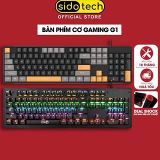 Bàn phím cơ gaming SIDOTECH TERMINATO G1 có dây full size 104 phím blue switch LED RGB cho máy tính laptop pc game thủ