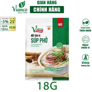 Gia vị nấu Phở Bò Phở Gà Phở Chay Vianco gói 18g gia vị nêm sẵn chuẩn vị - Gia vị  Việt Ấn
