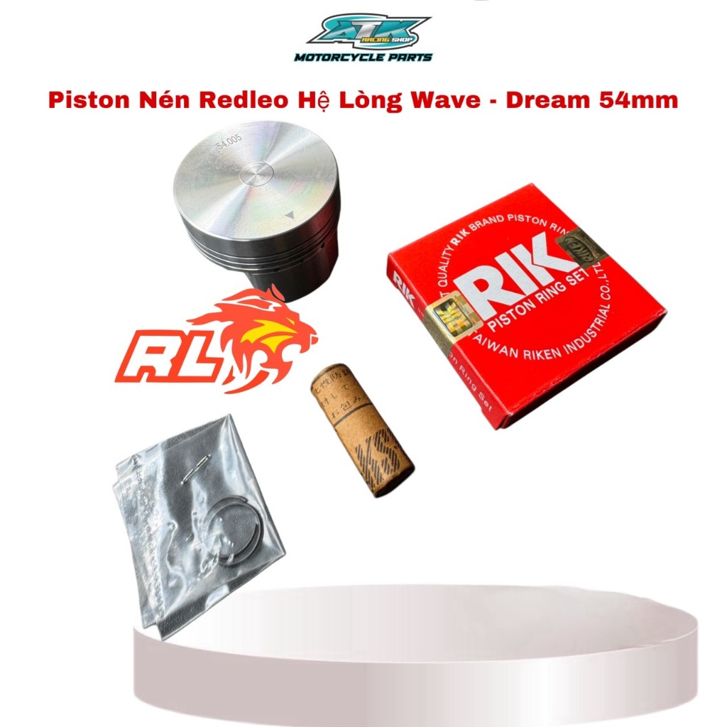 Trái Piston Nén Redleo 54m Dành Cho Xe Wave-Dream Đầu Cao Chưa Vớt Phụ kiện