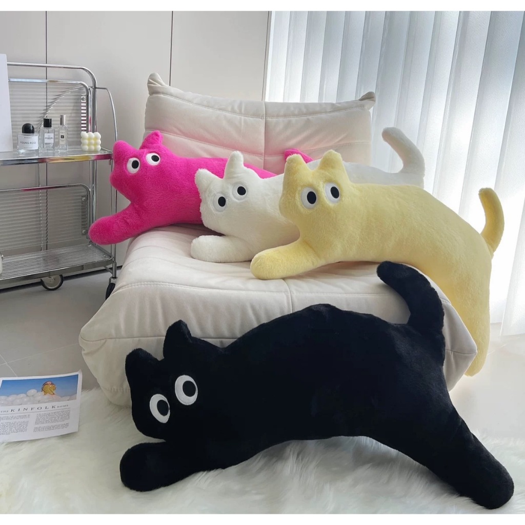 [có sẵn] Gối Ôm Nhồi Bông Dài 100cm Hình Mèo Dễ Thương | Đáng Yêu & Đa Màu Sắc | Gối Dựa Lưng Mang Đến Niềm Vui