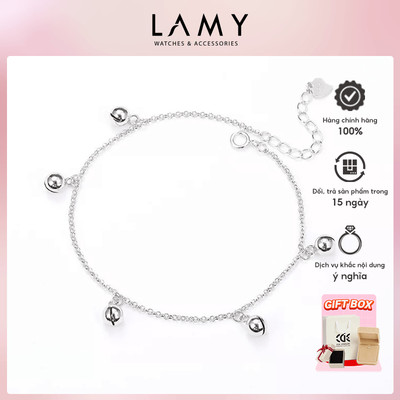Vòng tay bạc LAMY Bead Link Chain Charm Bracelet Silver 2216 - Vòng tay nữ bạc
