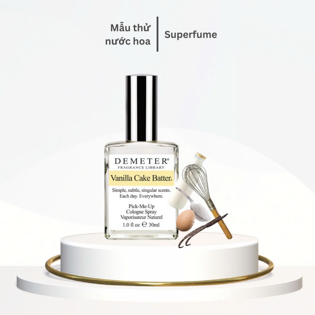 [ Mẫu thử ] Nước hoa Unisex Demeter Vanilla Cake Batter 10ml